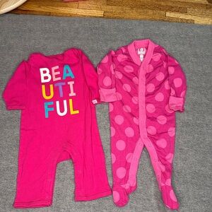 Old Navy Pink and Colorful Kids Footies